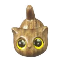 Mini Adornos De Gato Lindo Figuras De Madera Carved a Mano Para Escritorio Decoración Estilo Pastoral Tema Animal Sin Personalizar - details 12