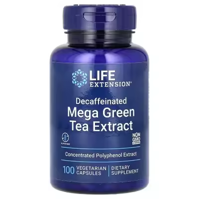Mega extracto de té verde (EGCG) Descafeinado 725 mg 100 cápsulas vegetales de Life Extension - 1
