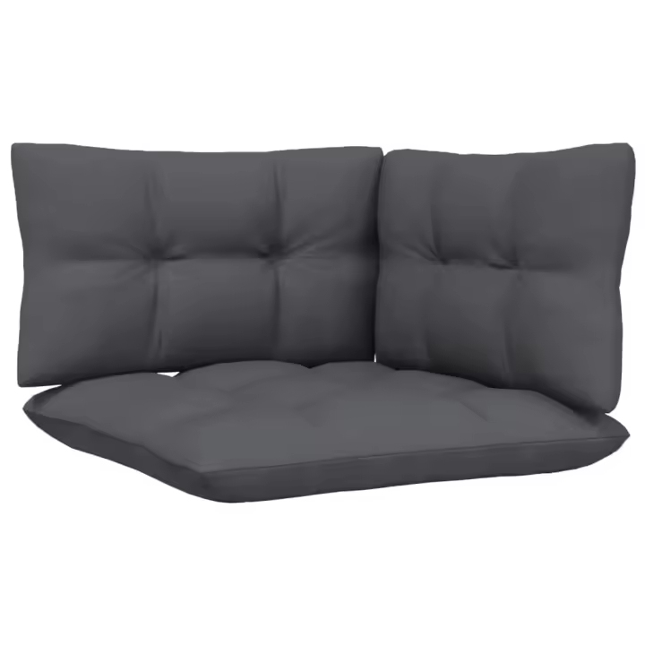 vidaXL Juego muebles jardín 3 pzas cojines blanco madera pino maciza - 1