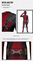 Disfraz Deadpool Bodysuit Superhéroe Cosplay Cómic Compresión Ejercicio Construcción Corporal Anime Halloween Regalos Para Niños - details 5