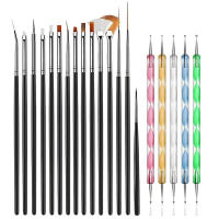 Kit De Pinceles Para Arte De Uñas LINMANDA 20 Piezas Con 15 Pinceles Y 5 Bolígrafos De Punta Fina Para Gel UV Y Manicura - details 0
