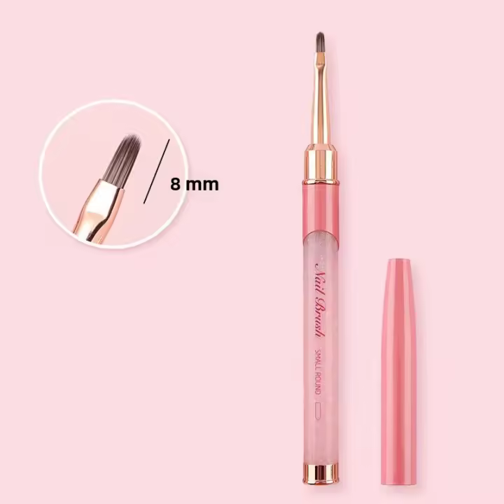 Set De Pinceles Para Uñas Rosa 6 Estilos Línea De Pintura Artística Acrílica Delgada Herramientas De Manicura Para Gel UV - 1