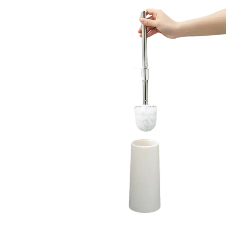 Cepillo De Inodoro Y Soporte 1pcs De Acero Inoxidable 304 Mango Largo Elegante Y Duradero Para Baño Cepillo De Limpieza Ergonómico - 1