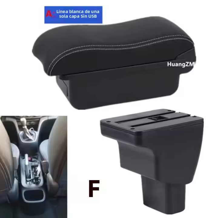Caja De Reposabrazos Para Hyundai I10 Con Almacenamiento Central Accesorios De Coche Piezas De Retrofits Dedicadas Material De Cuero Y Plástico ABS - 1