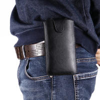 Funda De Teléfono De Cuero Ultrafina Universal Para Hombres Mochila De Cintura Para Smartphones De 4.7-5.2 Pulgadas Compatible Con iPhone Samsung Huawei Xiaomi LG - details 1