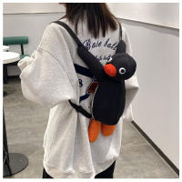 Mochila De Peluche Pingüino 38cm Juguete De Peluche Suave Para Niñas Regalo De Cumpleaños Bolsa De Hombro Animal De Peluche Unisex - details 3