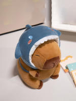 Mochila De Peluche Con Cabeza De Tiburón Y Diseño De Capibara Juguete Adorable Regalo De Cumpleaños O Festivos Para Niños O Amigos - details 0