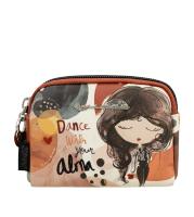 Monedero de mujer Anekke Alma - Tamaño pequeño - Compartimento principal con cierre de cremallera - Bolsillo exterior trasero con cremallera - Ref. 40709-018 - Mide 12 x 9 x 3 cm - details 0