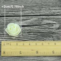 144pcs Flores De Terciopelo Mini Rosa Pe Para Boda Decoración De Hogar Scrapbooking DIY Coronas Artificiales Flores 2cm - details 3