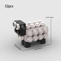 Juguetes De Bloques De Construcción Pequeños De Ovejas Creativas Y Lindas 52 Piezas Blocos De Construção De Animais De Pelúcia Para Crianças Presente De Natal - details 1