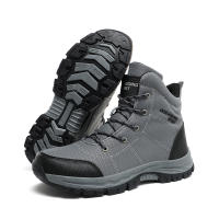 Botas De Invierno Para Hombre Con Piel Fuerte Antideslizante Impermeable Altura Del Tacón Medio Cordones Material De Suela De Goma - details 19