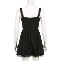 Vestido Mini A-Line De Encaje IAMHOTTY Blanco Sin Mangas Estilo Coquette Elegante Y Dulce Para Fiesta Y Vacaciones Traje De Corset Con Panel De Encaje - details 16