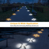 1PC Luz Solar De Piso Rectangular Con 16 LEDs Super Brillantes IP65 Impermeable Para Marcadores De Acceso Y Luz De Escalera Solar Luz De Piso De Pared - details 6