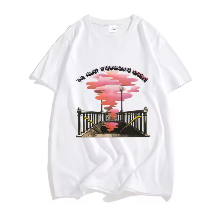 Camiseta De Algodón 100% the Velvet Underground Rock Band Para Hombres Estilo Aestético Personajes Pop O-neck Casual - 1