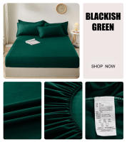 Sábana Ajustable De Color Sólido Protección De Muelles Para Cama Individual Doble Reina 100% Algodón 200TC Funda De Sábanas Con Banda Elástica - details 11