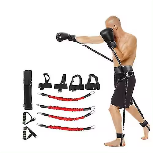 Bounce Trainer Fitness Resistencia Banda Traje De Boxeo Tubo De Látex Tensión Cuerda Pierna Cintura Entrenador-F - 1