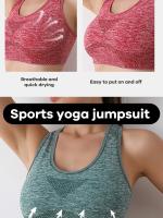 Soutien-gorge Push up Respirable Para Mujeres Deporte Running Yoga Fitness Transpirable Y Elástico Underwear Deportivo - details 3
