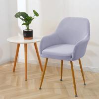 Cubierta De Silla Elástica Repelente De Agua Para Oficina Hotel Comedor Cubierta De Asiento Con Brazos Altos Tela De Poliéster/Celulosa Europea - details 9