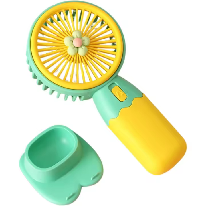 Ventilador de refrigeración de aire de viaje con soporte para teléfono, ventilador USB de escritorio pequeño, textura ABS, adecuado para enfriar en todas partes - 1