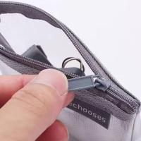 Bolsa De Cosméticos Portátil De Malla Cuadrada Mini Monedero Con Cierre De Cremallera Gran Capacidad Para Llaves Y Estacionery Bolsa De Moda Para Hombres Y Mujeres - details 5