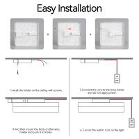Lámpara De Techo LED Moderna 220V Luz Cuadrada Para Habitación Sala De Estar Cocina Decoración De Hogar Luz Panel 15/20/30/40/50W - details 2
