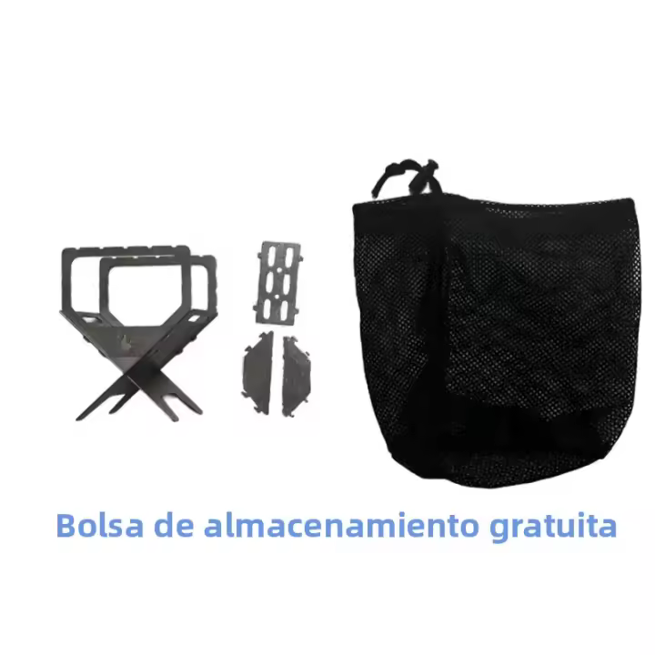 Mini Estufa De Camping De Aleación De Titanio Plegable Portátil Aromaterapia Soporte Para Incienso Y Madera Multifuncional - 1