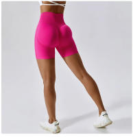 Shorts Deportivos Sin Costuras Para Mujer High Waist Push up Para Ciclismo Running Fitness Yoga Leggings De Gimnasio Ropa De Yoga - details 5