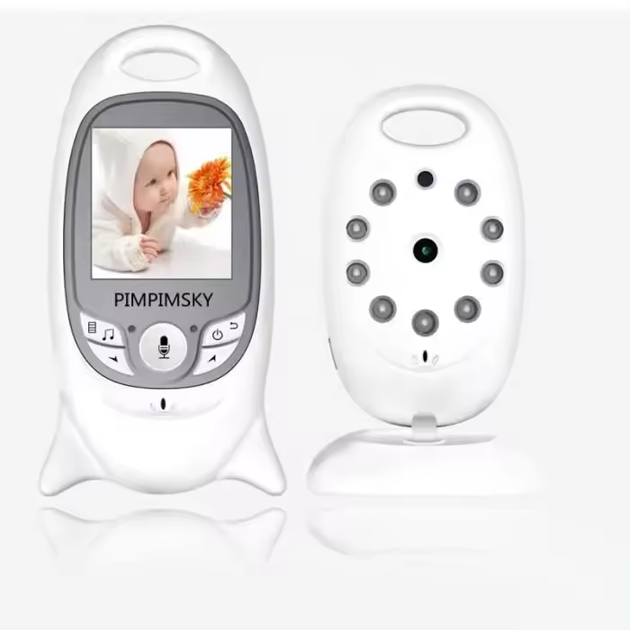 Cámara Baby Monitor, Video Baby Monitor Vigilancia inalámbrica de 2,4 Ghz con sensor de temperatura de visión nocturna: llamada de voz bidireccional clara y fluida para ayudarlo a consolar a su bebé - 1