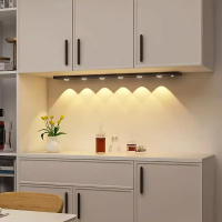 Lámpara LED Para Armario Cocina Con Sensor De Movimiento Recargable USB Iluminación De Noche Para Armario Escalera Luz De Fondo - details 0