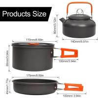 Juego De Cocina Para Camping Aluminio Antideslizante Portátil Para Exteriores Con Olla Kettle Y Platos Para BBQ Pícnic Y Senderismo - details 0