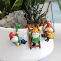 3pcs Encantadores Pendants De Resina Gnome Para Colgar Taza Florero Y Decoración Del Hogar Decoración De Jardín Al Aire Libre Paisaje De Macetas - details 0