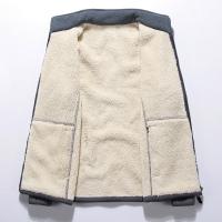 Chaqueta De Piel De Oveja Para Hombres Con Forro De Poliéster Y Algodón Chaqueta Deportiva Cálida Talla Grande L-4XL Para Invierno - details 2