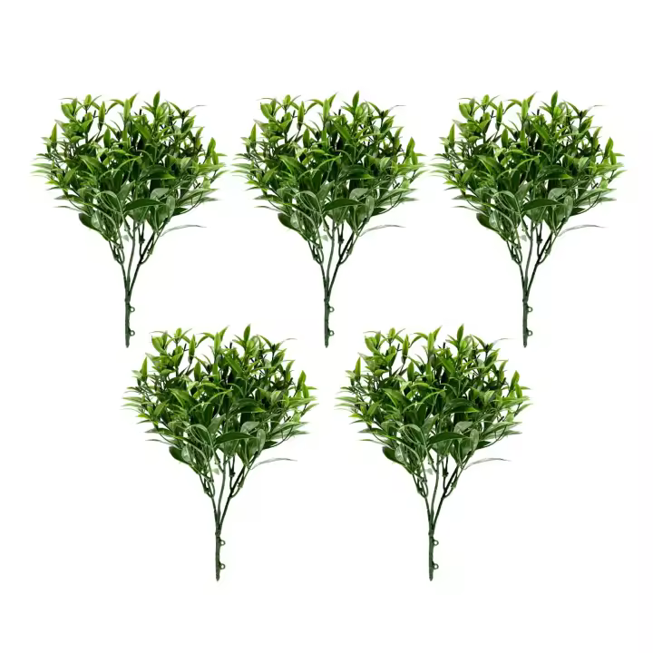 Bonerva | Ramo Artificial | Pack 5 ramos | planta artificial para exterior e interior | Decoración de hogar, oficina, restaurantes - 1