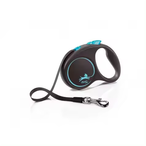 Flexi Black Design Correa Extensible para Perros Talla S - 5 m - Azul - 1
