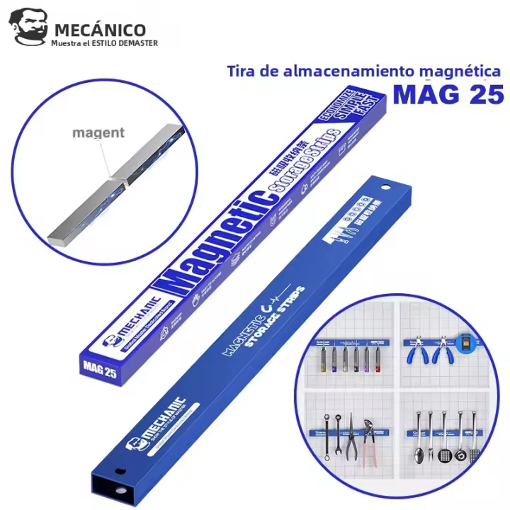 Barra De Absorción Magnética Super MECHANIC MAG25 Para Almacenamiento De Destornilladores Reparación De Teléfonos Herramienta De Cocina - 1
