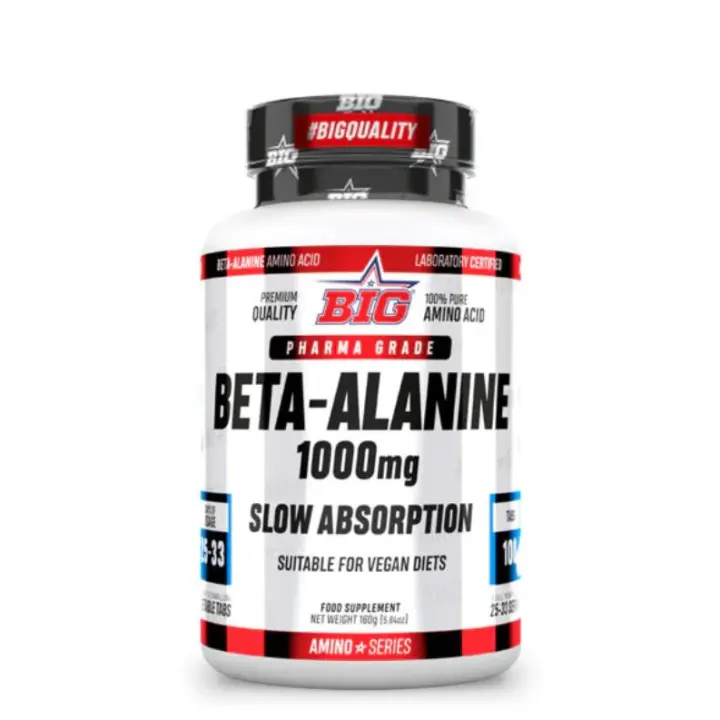 BIG - Beta alanina de Big 1000mg - 100 Cápsulas * Apto Veganos * - 1