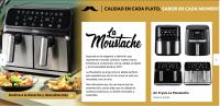 LA MOUSTACHE Freidora de Aire Caliente 8L Sin Aceite | Potencia 1700W | 2 Cestillos Independientes - details 7