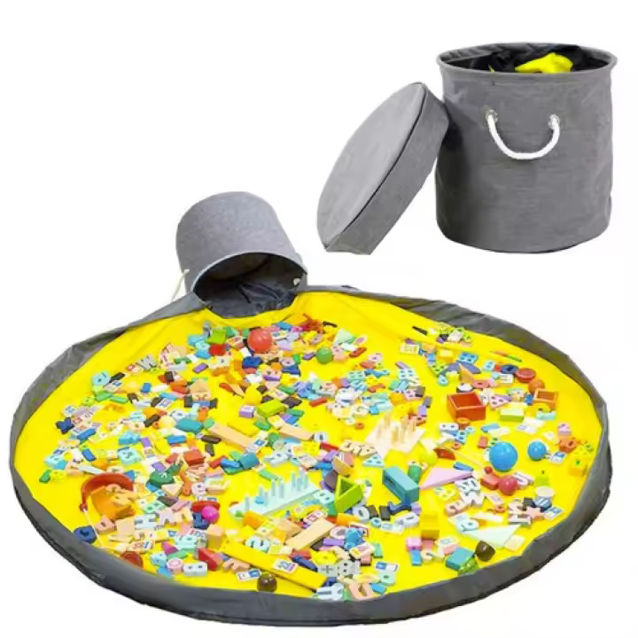 Cesta para juguetes/bloques con alfombra Kruzzel - 1
