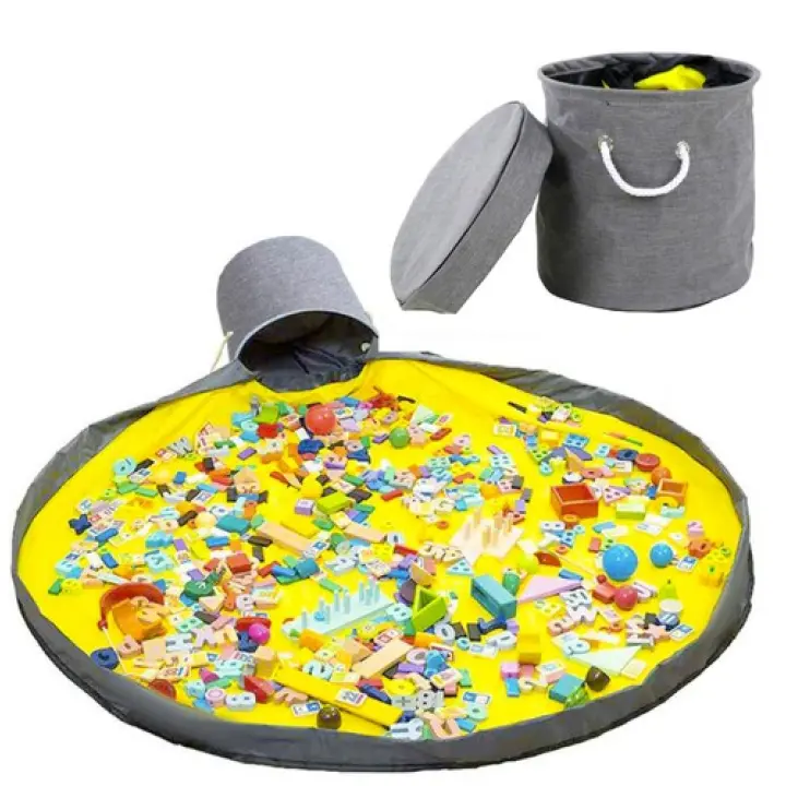 Cesta para juguetes/bloques con alfombra Kruzzel - 1