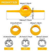 Kit De Herramientas Para Tubos De Plástico 12/6PCS Hacedor De Tornillos PVC/NPT Herramientas De Plomería Para Agua Conjunto De Herramientas De Tornillo Y Aro - details 1