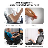 Almohadillas De Apoyo De Codos Para Silla De Oficina 1/2 Piezas Espuma De Memoria Ergonómica Cubierta De Brazaletes Universal Para Alivio De La Presión - details 4