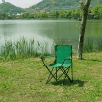 Set 2 Sillas Plegable Camping Silla Pesca Playa Acampada Exterior con reposabrazos portavasos 50x50x80cm - details 1