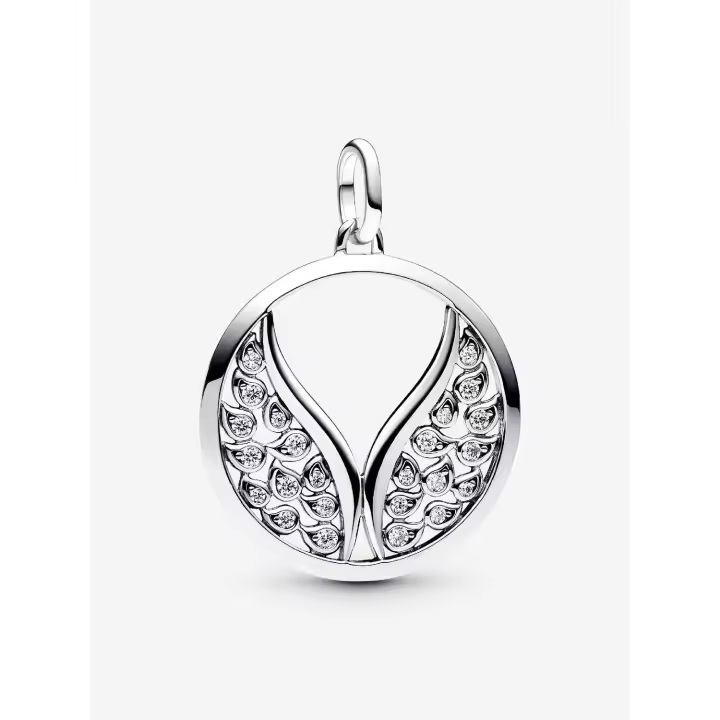 Pandora - Charm de medalla extragrande con Alas de Pandora ME - Plata de Legislación - 1