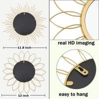ARISE SHOP-Pack 3 Espejos Decorativos de Pared, Dorados, Surtidos, 25 cm,, Colgante para Sala de Estar, Dormitorio, Entrada - details 2