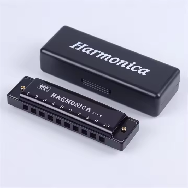 Harmonica Diatónica De 10 Agujeros En Clave De C Con Estuche Para Principiantes Y Niños Regalo Ideal Con Estuche Incluido - 1