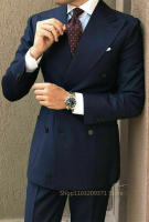 Conjunto De Traje Formal Para Hombre Con Botones Y Bolsillos Chaqueta De Negocios Estilo Turndown Collar Para Citas Y Bodas Traje Elegante De Cuatro Estaciones - details 6