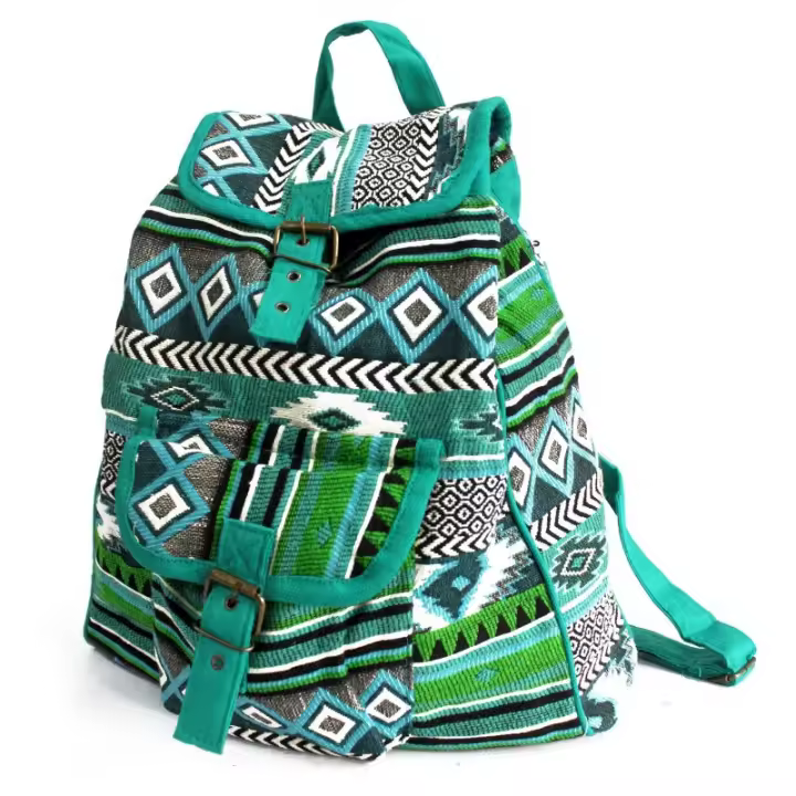 Tejido Jacquard - Mochila Teal - 1