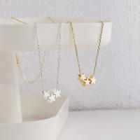 Collar De Mujer 2024 Nueva Joyería Con Cadena Delgada Y Estrellas En Oro/Plata Collar De Estrella Y Corazón Pentagrama Para Mujeres - details 1