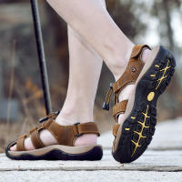 Sandalias De Verano Para Hombre En Cuero Genuino Zapatos Casuales Para Exterior Sandalias De Cuero Para Playa Zapatos Romanos Talla Grande 38-48 - details 13