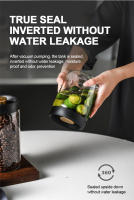 Jars De Almacenamiento De Alimentos De Vidrio Transparente Para Café Molido Y Granos Sellado a Vacío Antihumedad Y Extracción De Aire Contenedor Airtight Para El Hogar - details 7